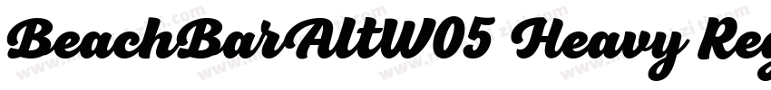 BeachBarAltW05 Heavy Regular字体转换